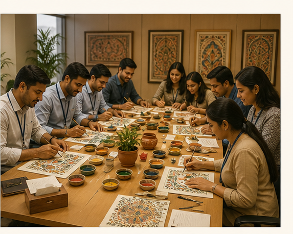 Corporate art workshop
